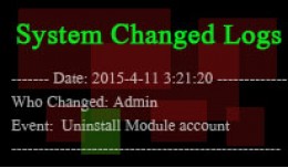 System Changed Logs- monitor admin history