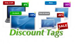 Special Discount Tags with stock status (FREE SU..