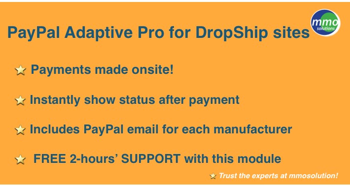 Paypal Adaptive PRO  -- designed for Dropship sites