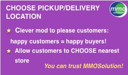 Choose PICKUP/DELIVERY Store Location PRO
