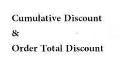 Cumulative Discount & Order Total Discount