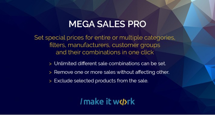 Mega Sales Pro - start massive sale in a click!