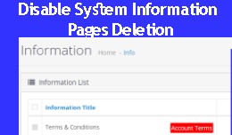 Disable Deletion & Display System Pages Info..
