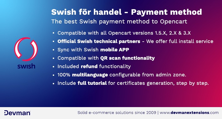Swish för handel - Payment method